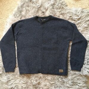 American Eagle Blue 80% Lambswool Size M Crewneck Mens Long Sleeve Knit Pullover